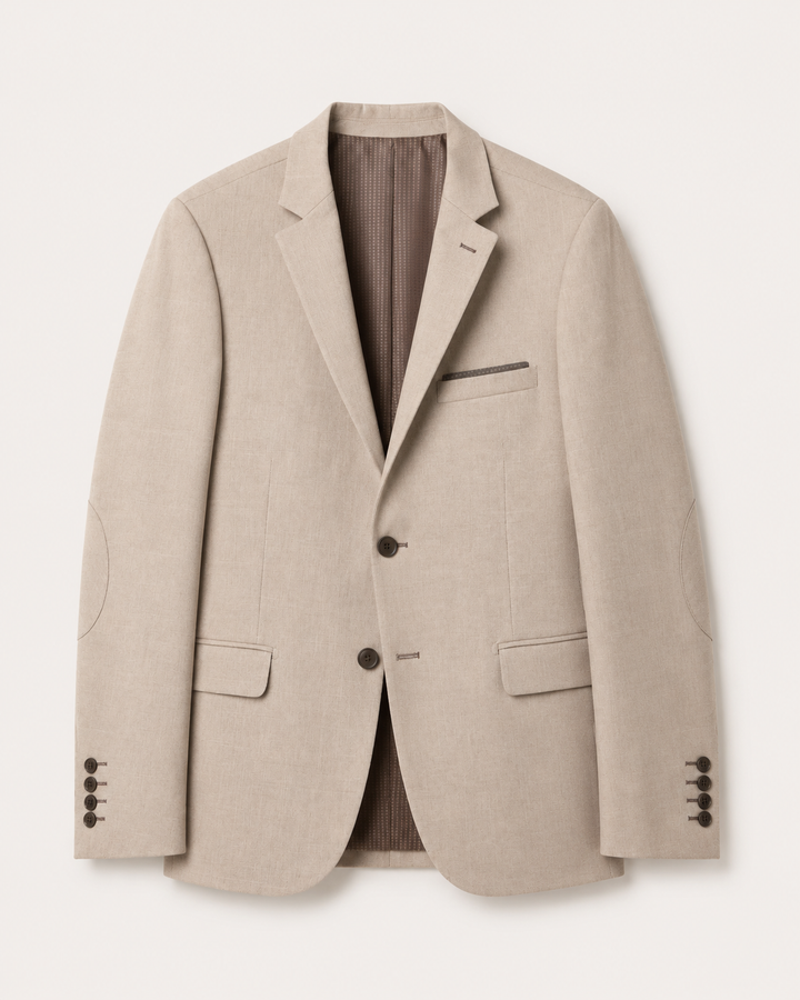 BLAZER HOMBRE TIPO PAÑO BEIGE