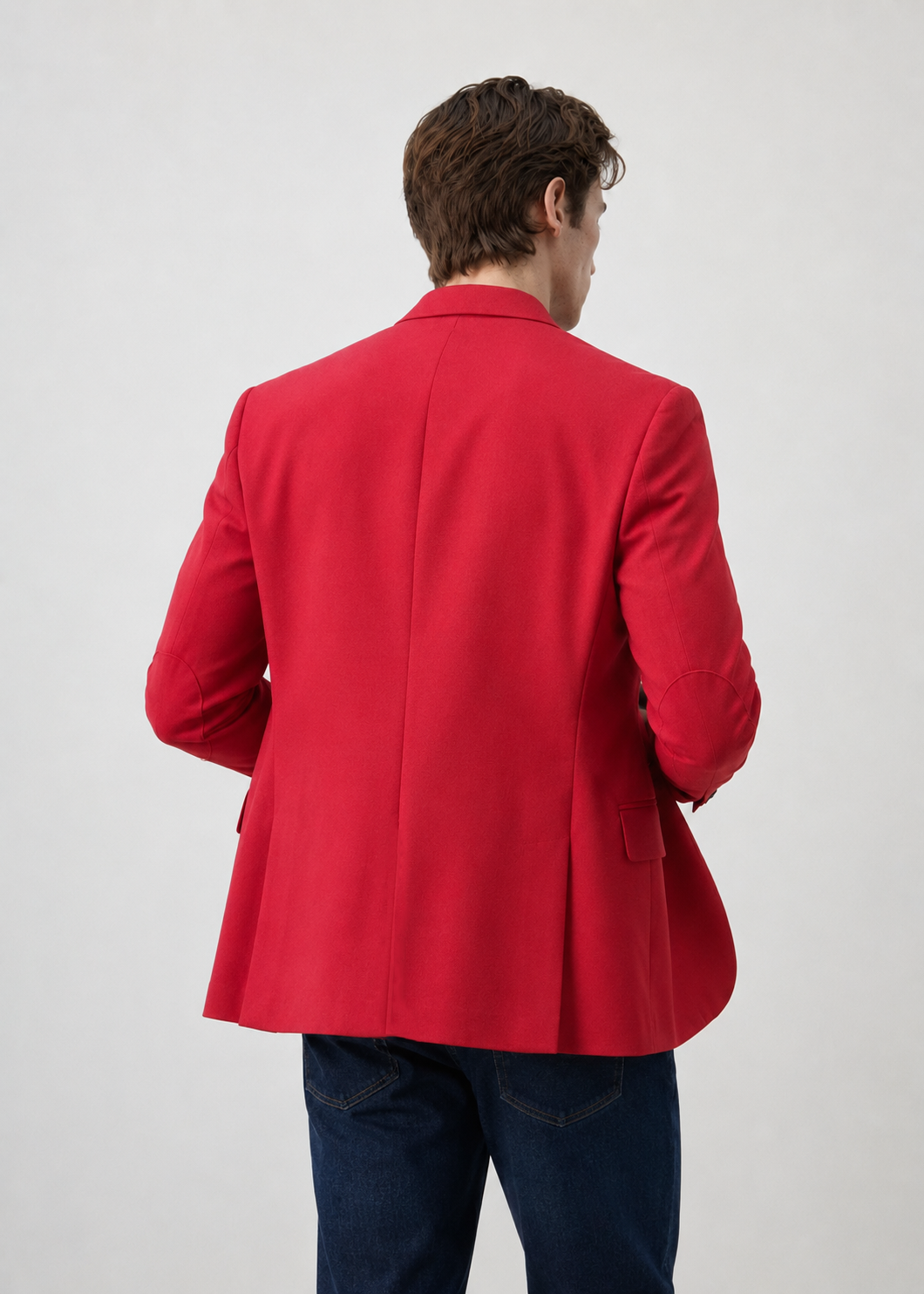 BLAZER HOMBRE TIPO PAÑO rojo
