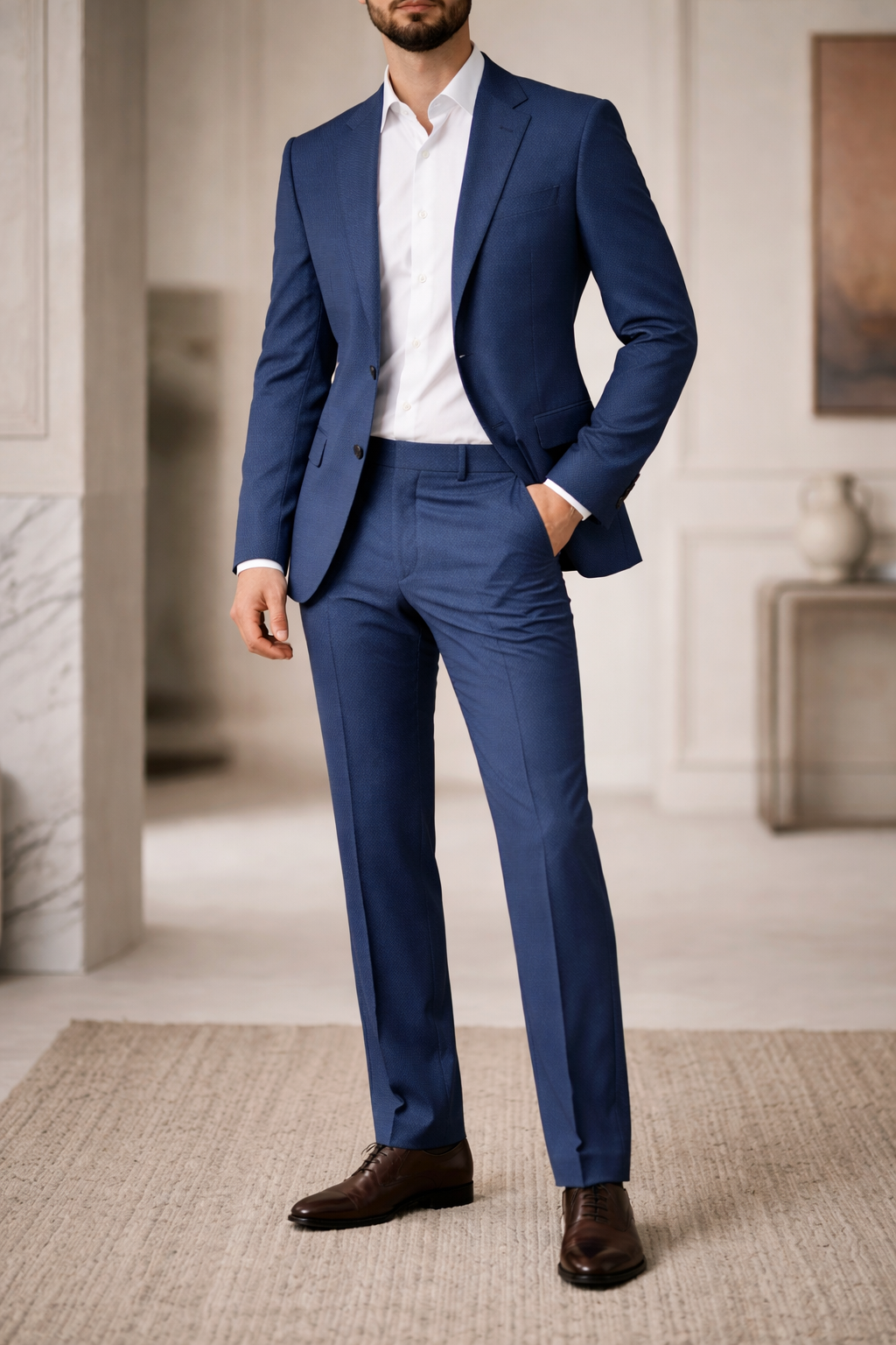 Traje Azul  Elegante Slim Fit  — Portofino - Purple Rain