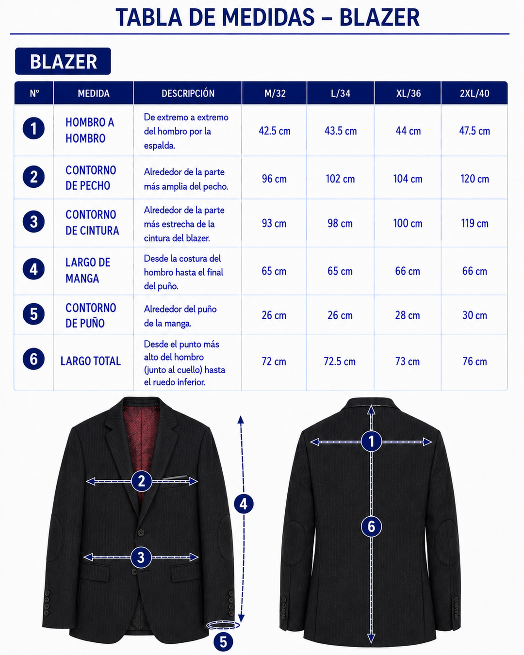 BLAZER hombre Negro con raya tiza Salvatore