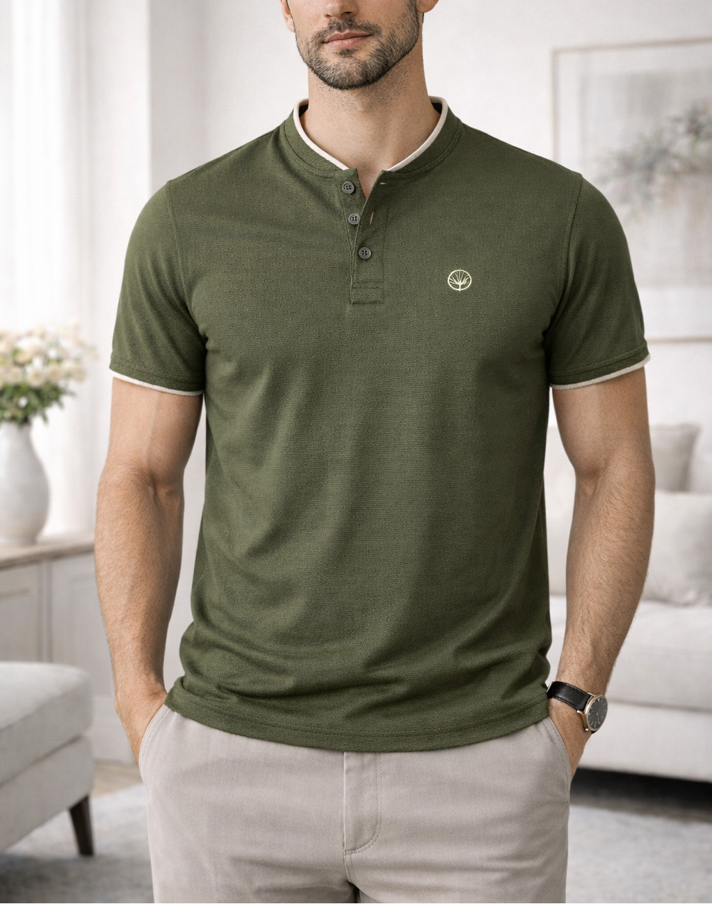 Polo Henley Signature - Purple Rain