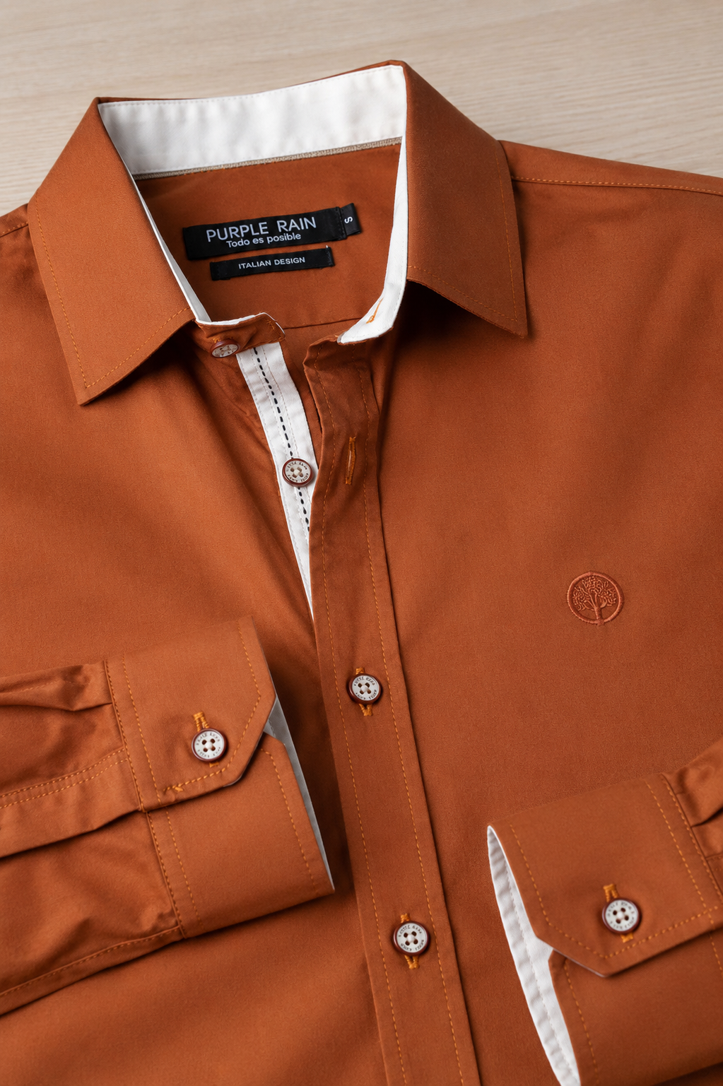 Camisa hombre Manga larga diseño italiano