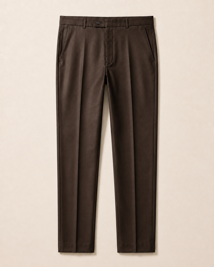 Pantalón Hombre pantalón sastrero tencel Café