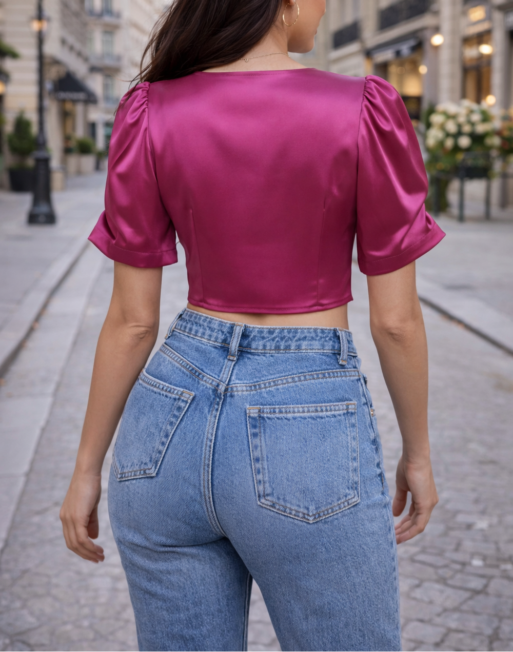 Blusa satín Siena - Purple Rain