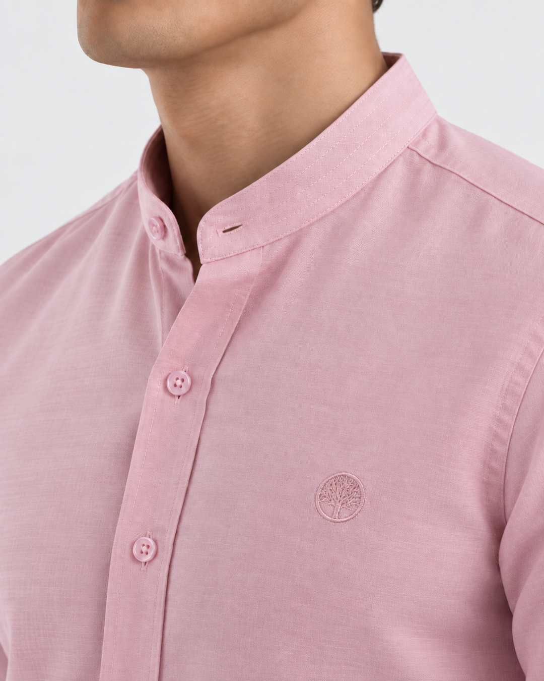 Camisa Hombre Cuello Neru  Manga Larga
