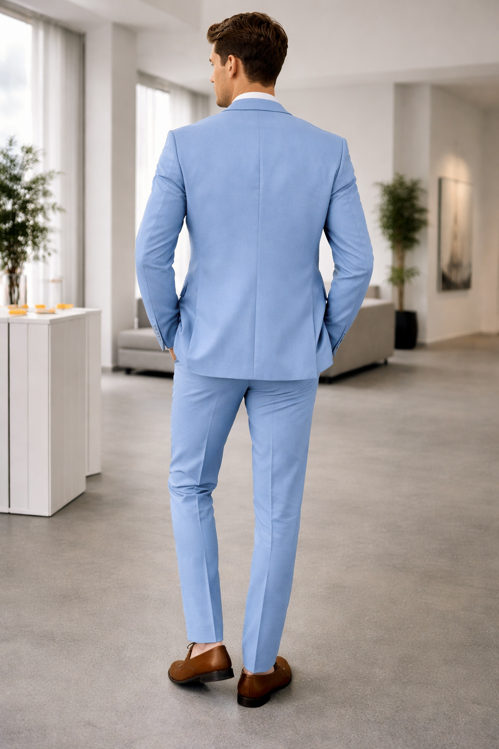 Traje Completo l Verde  texturizado Azul Cielo - Purple Rain