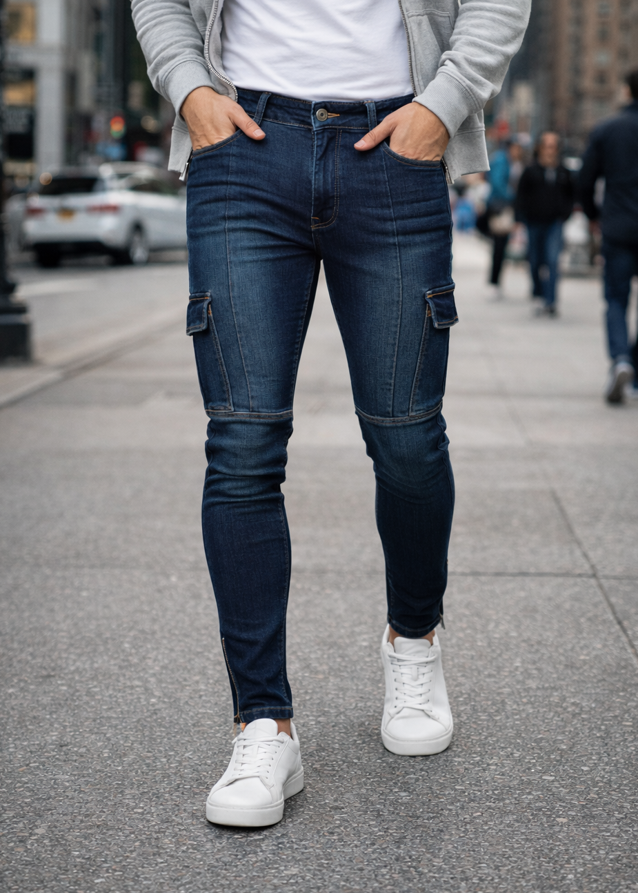 Jean cargo Skinny - Purple Rain