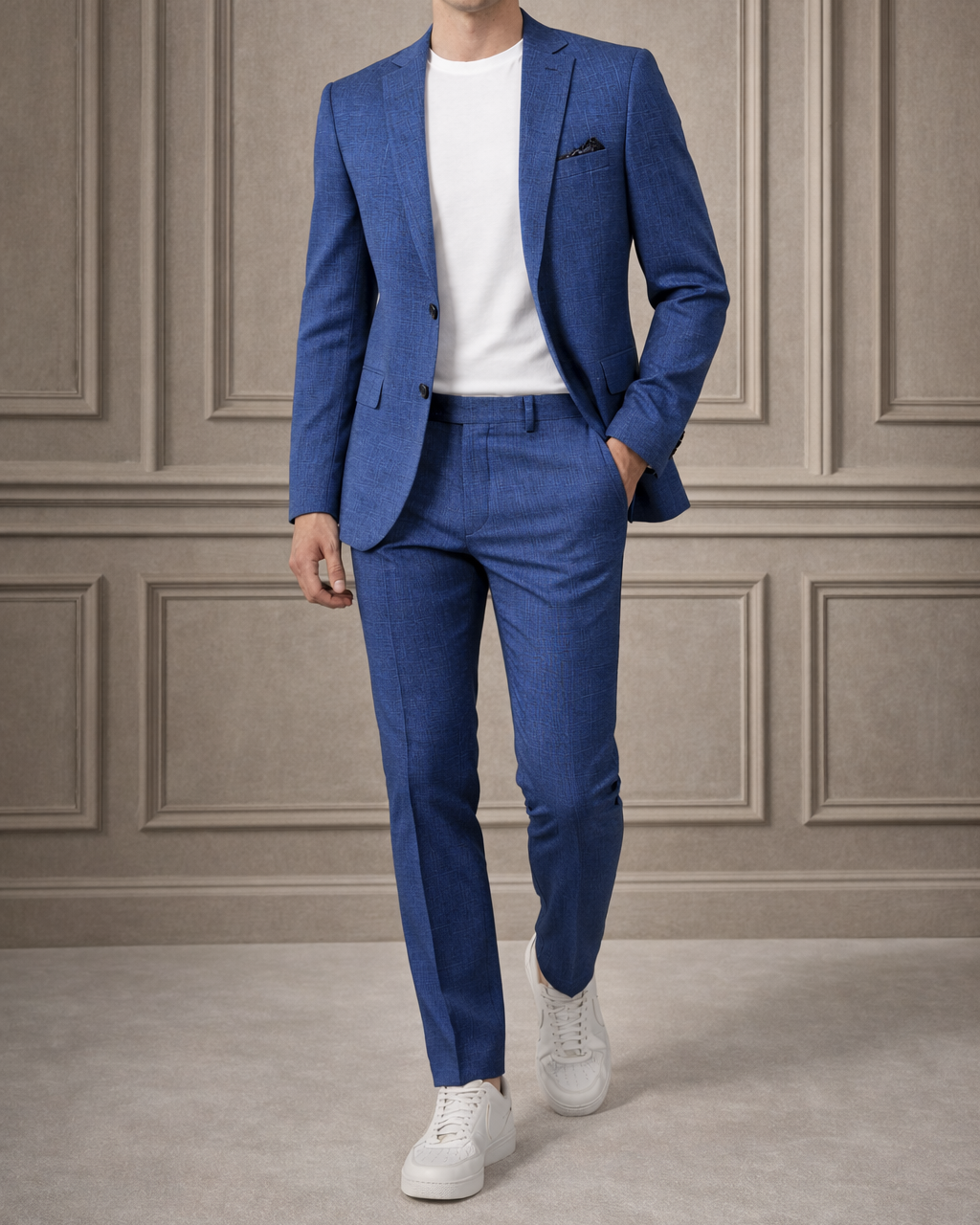 Traje Completo l Azul Texturizado - Purple Rain