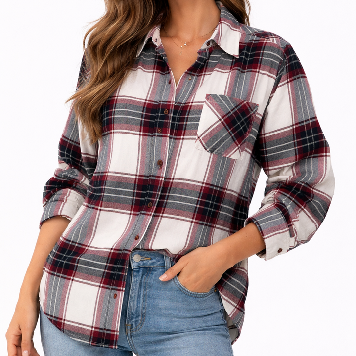 Camisa Leñadora Oversize - Purple Rain
