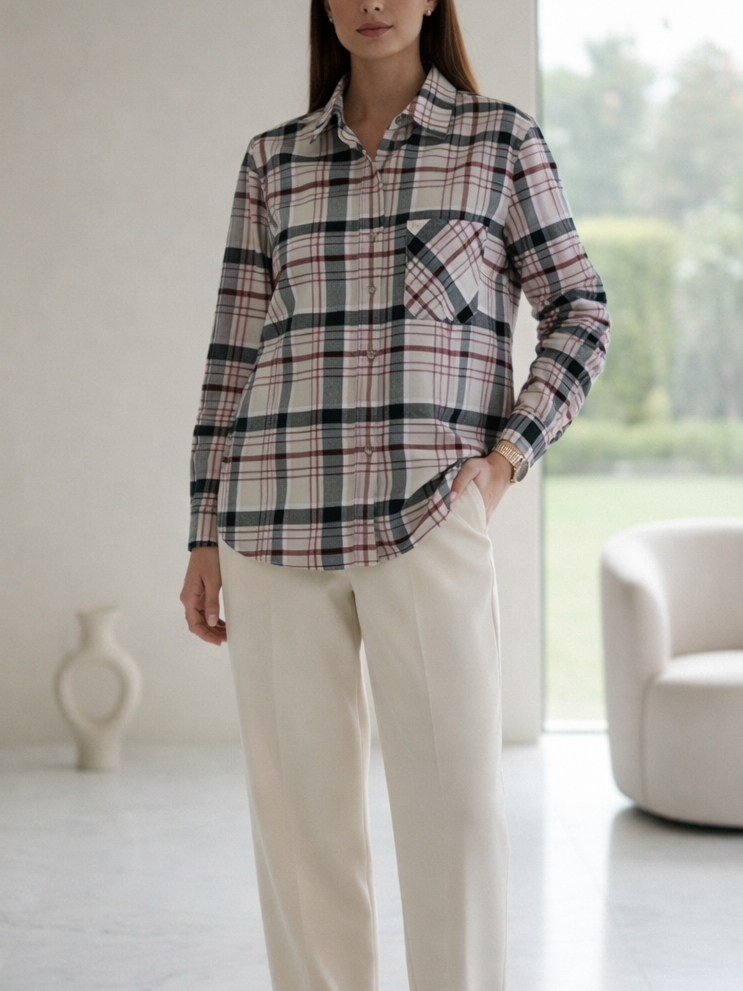 Camisa Leñadora Oversize - Purple Rain