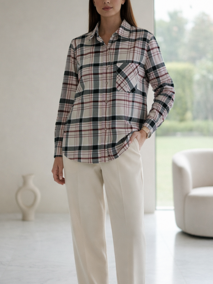 Camisa Leñadora Oversize - Purple Rain