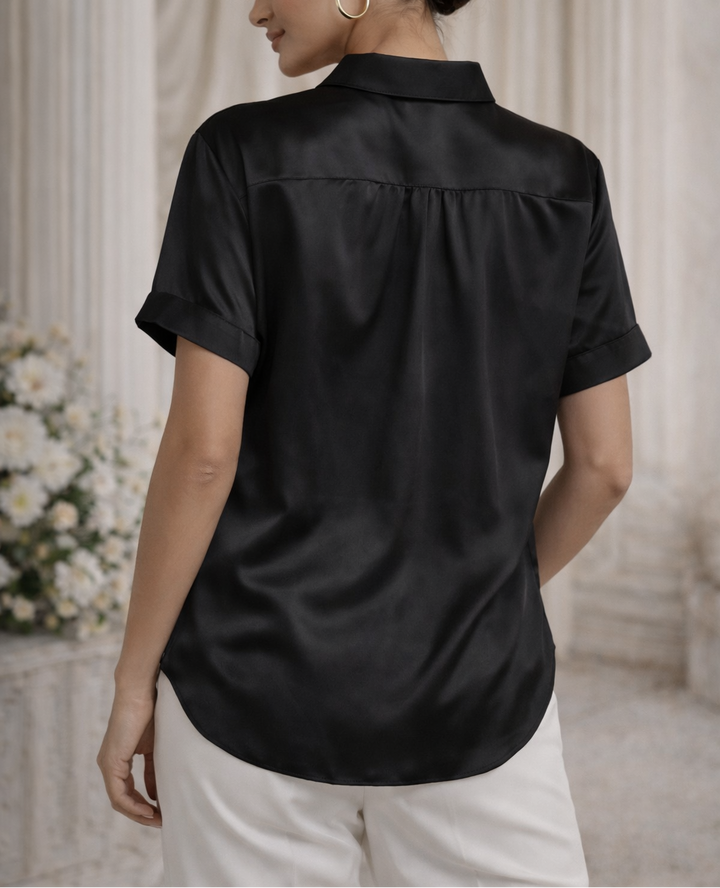 Blusa Satin Aura - Purple Rain
