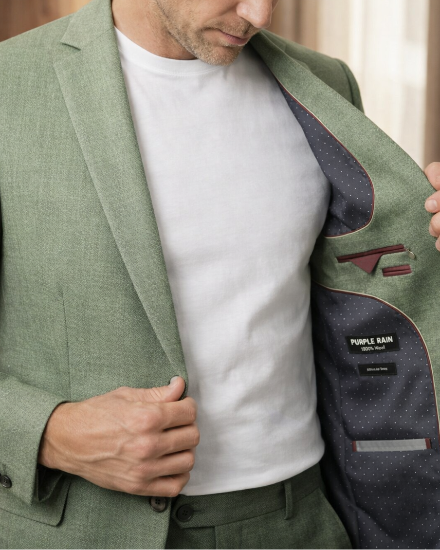 Traje l Verde  texturizado - Purple Rain