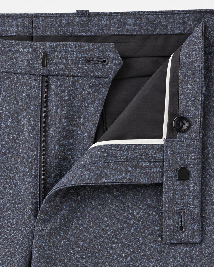 Pantalón Sastre Gris Azulado Texturizado