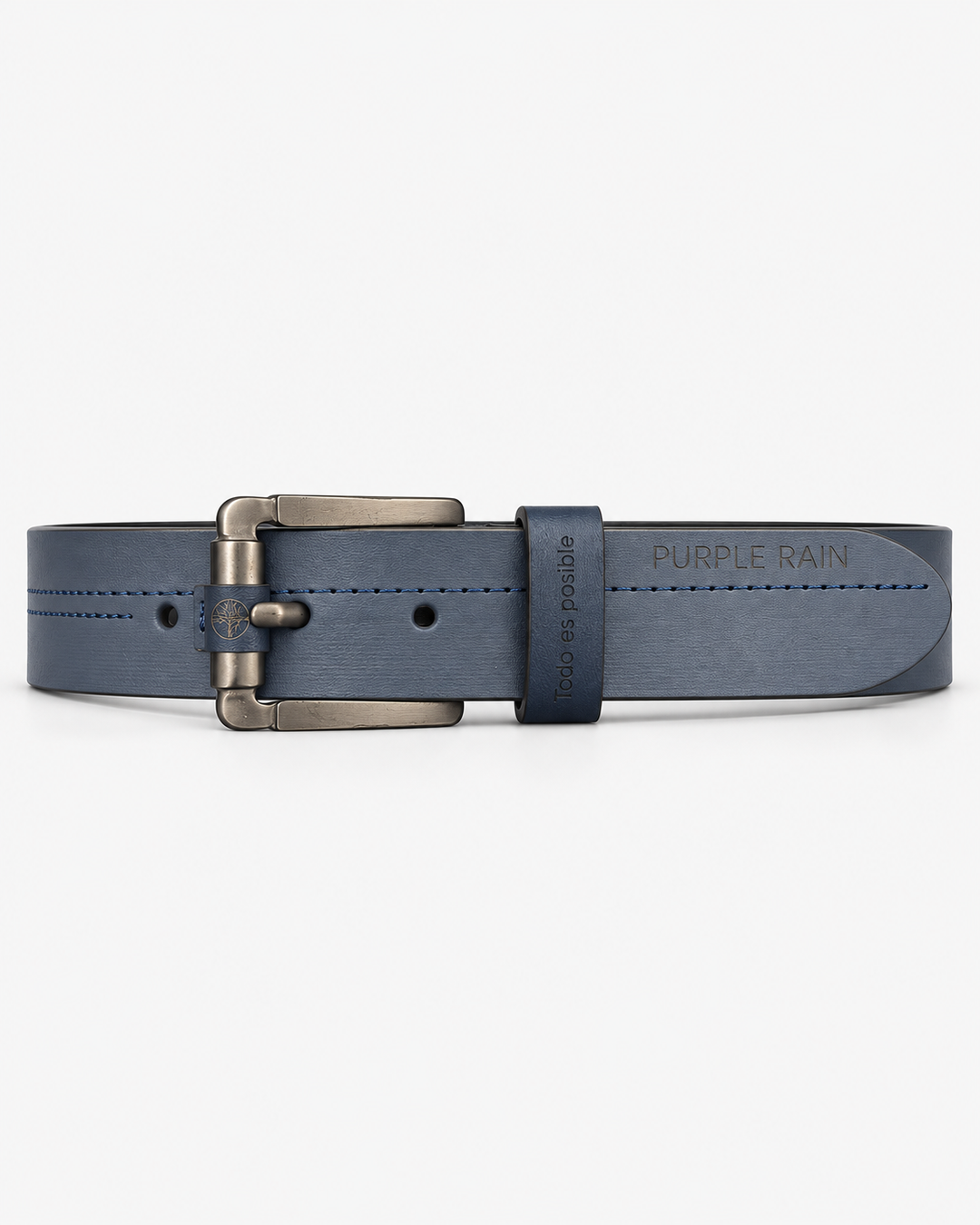 Cinturón de cuero azul pizarra para hombre | Purple Rain