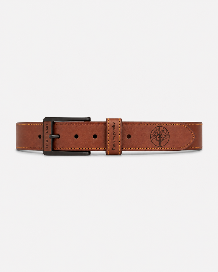 Cinturón de cuero para hombre con doble costura | Purple Rain