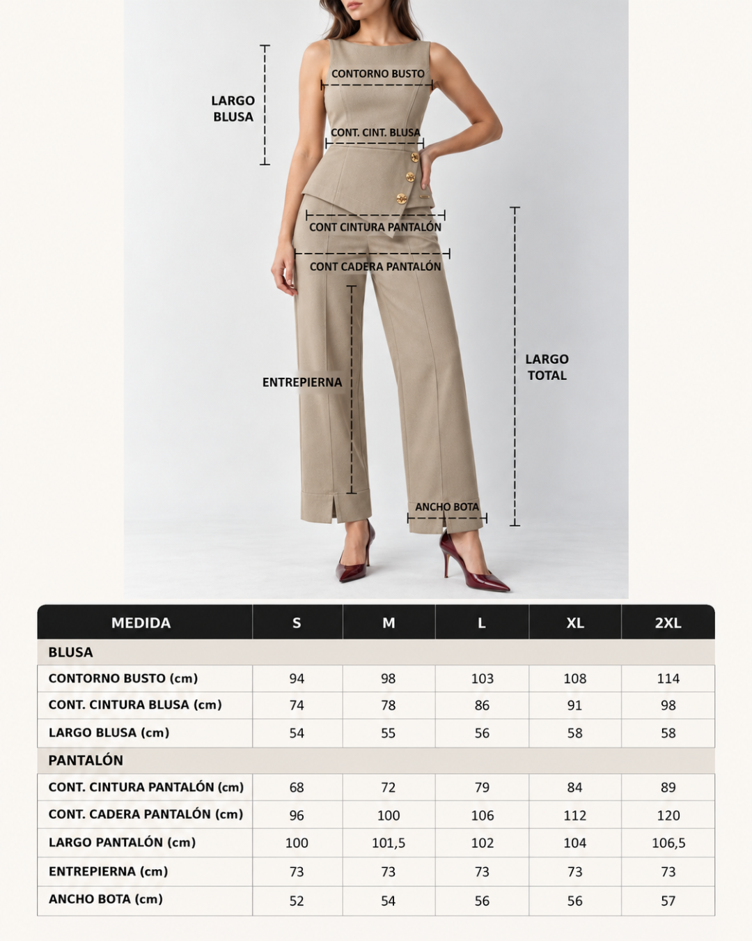 Conjunto Mujer con Textura Diagonal y Diseño Asimétrico