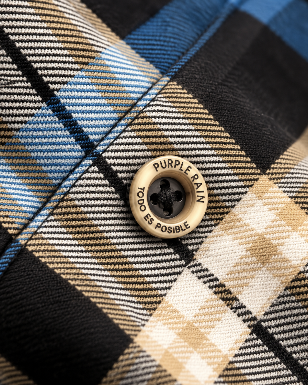 Camisa Heritage a Cuadros Beige, Gris y Negro
