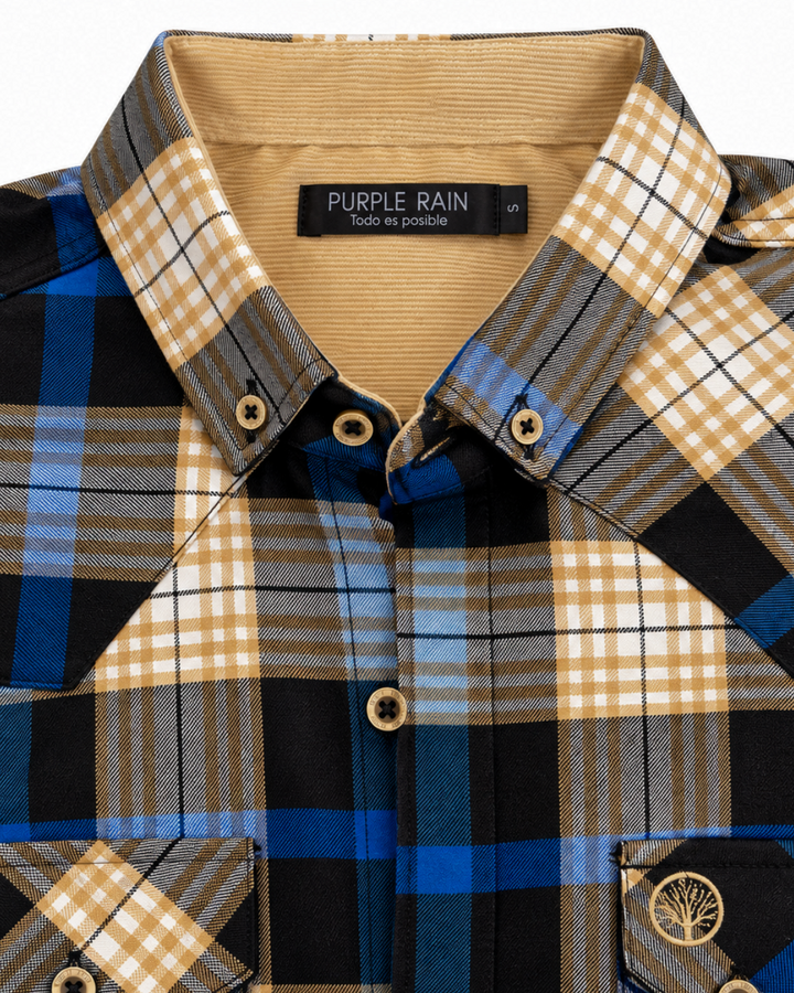 Camisa Heritage a Cuadros Beige, Gris y Negro