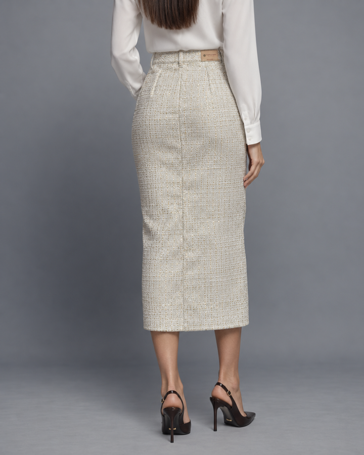 Falda Midi Texturizada Premium