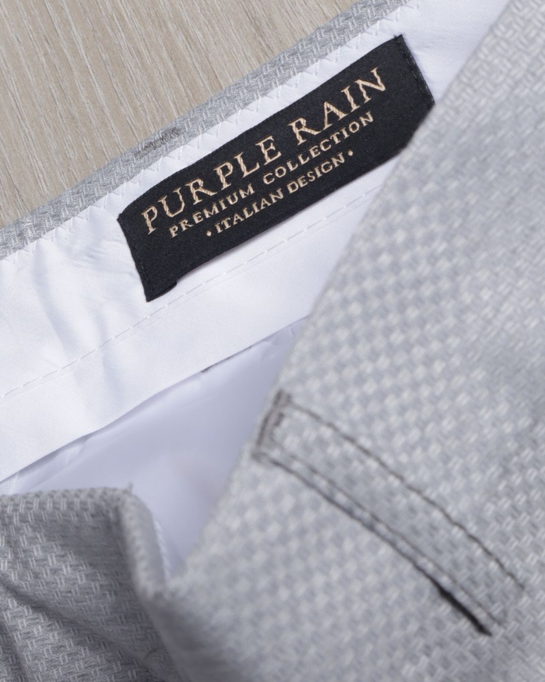 Pantalón tipo paño Sastrero Hombre Recto Gris texturizado
