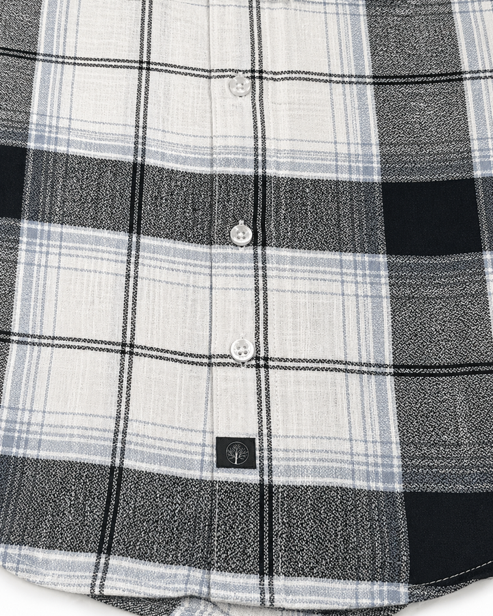 Camisa de manga larga 100% algodón  a cuadros