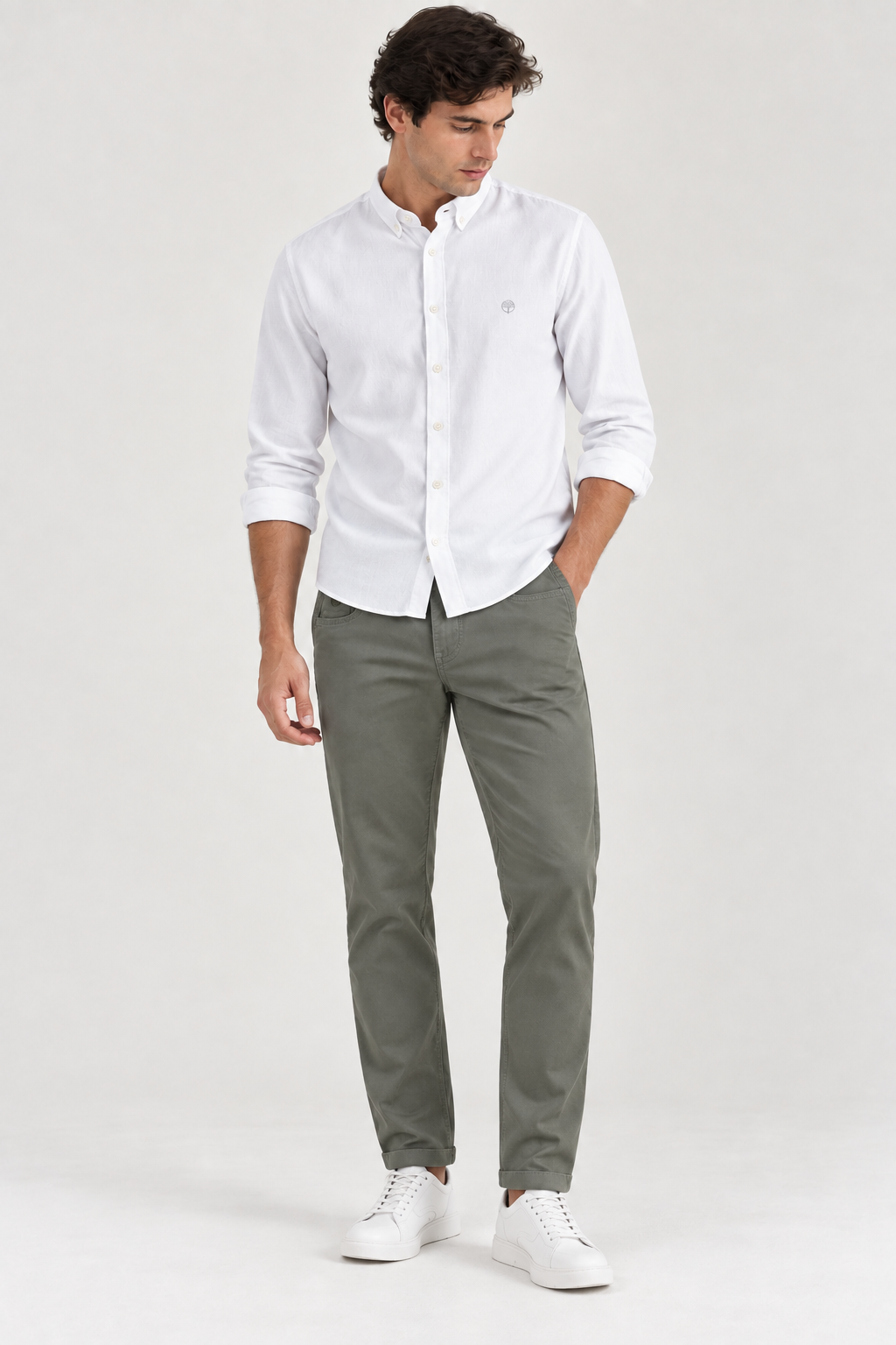 Pantalón Drill Premium Texturizado Semi Entubado
