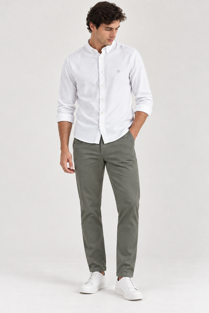 Pantalón Drill Premium Texturizado Semi Entubado