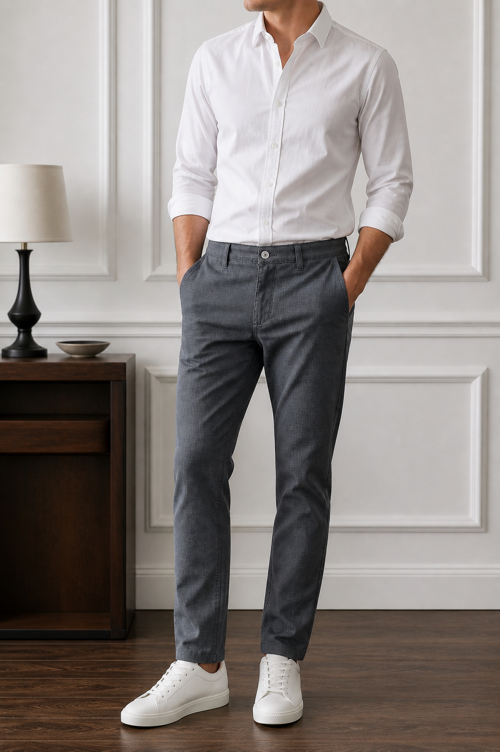 Pantalón Drill Hombre Amalfi Microtexturizado