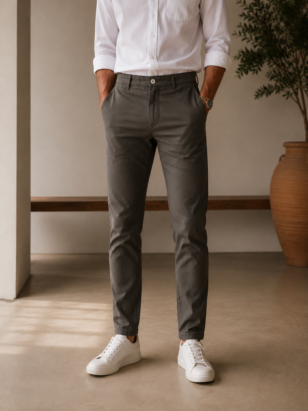 Pantalón Drill Hombre Amalfi Microtexturizado