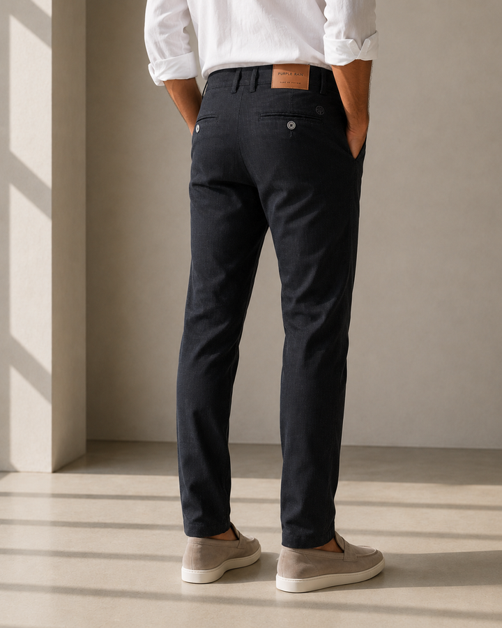 PANTALON Drill  CHINO para hombre Micropunto Premium slim - Purple Rain
