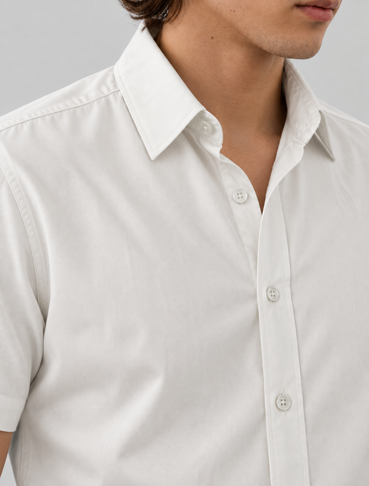 Camisa de manga corta para hombre en viscosa – Corte relajado
