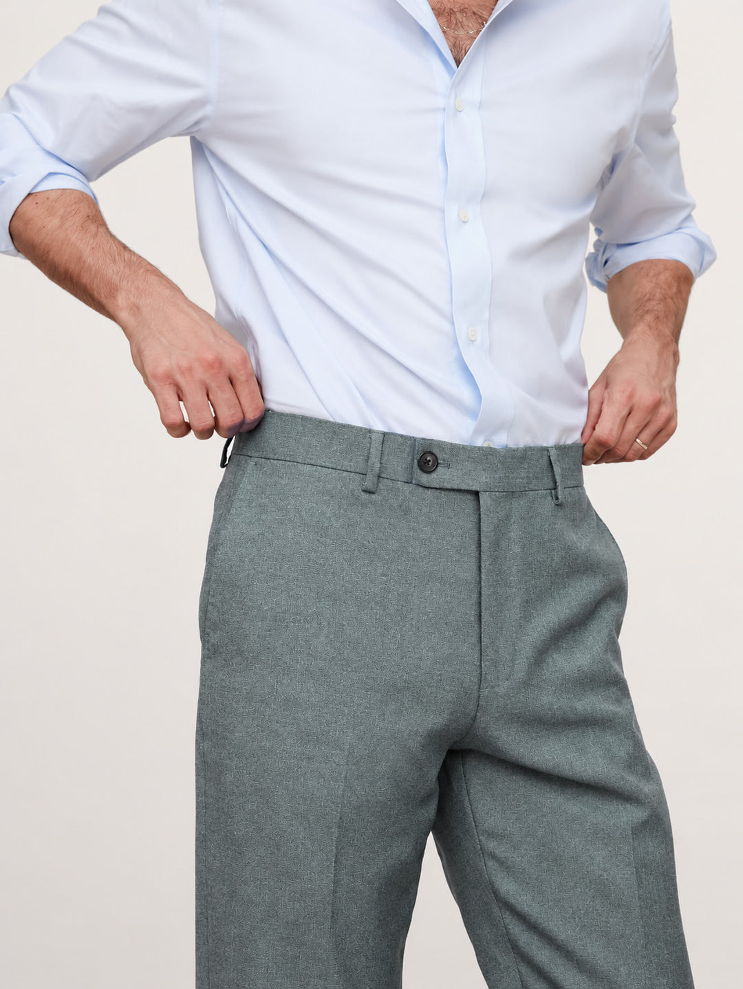 Traje Hombre Premium Texturizado petróleo grisáceo
