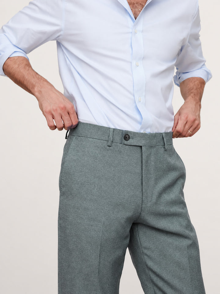 Traje Hombre Premium Texturizado petróleo grisáceo