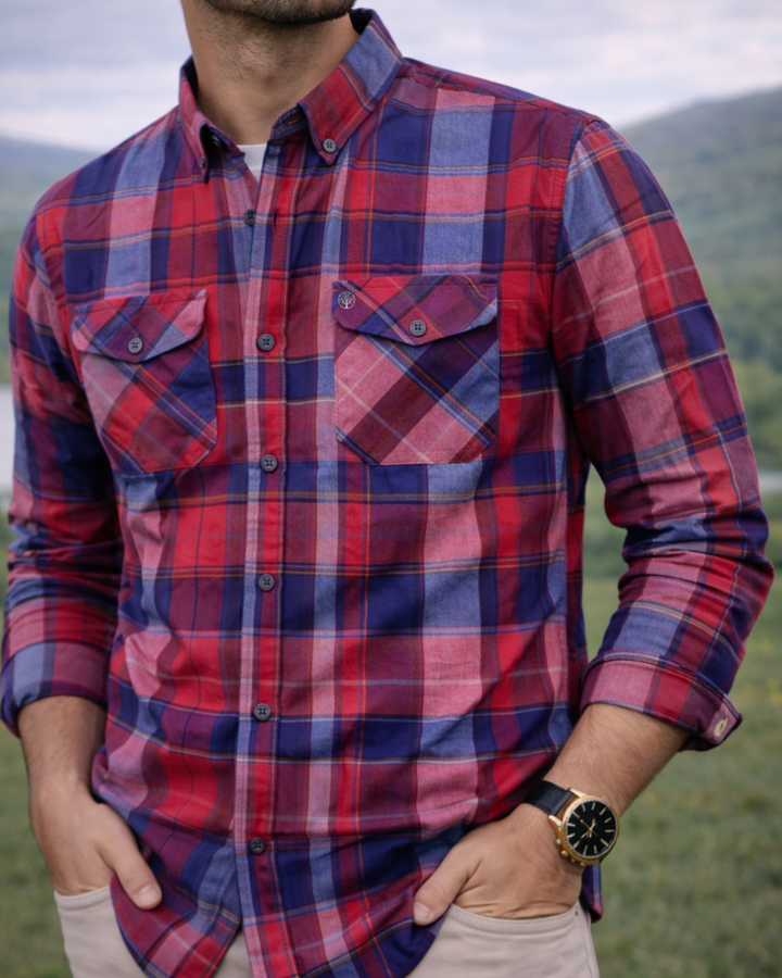 Camisa Leñadora Signature - Purple Rain