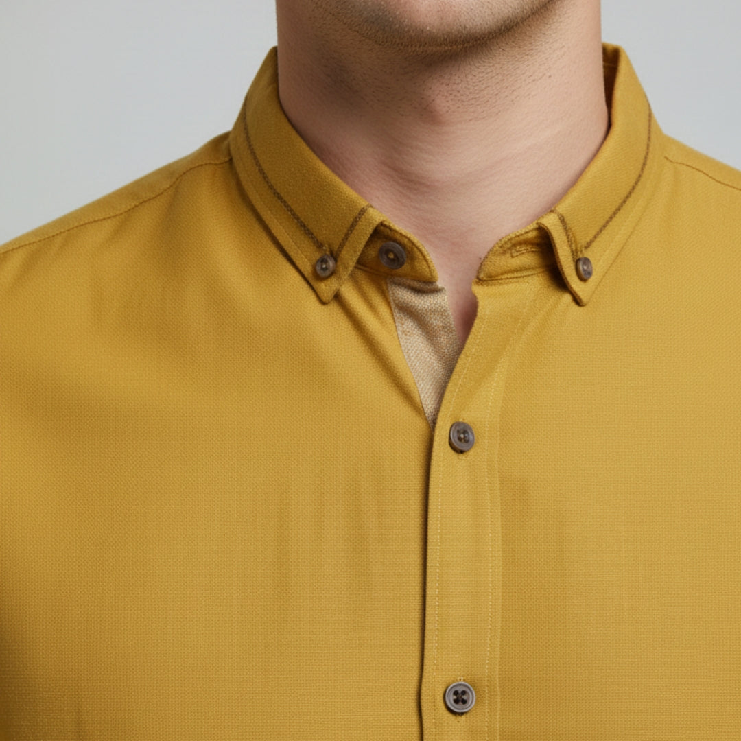 Camisa Manga Corta Rayon Spandex Tacto Suave