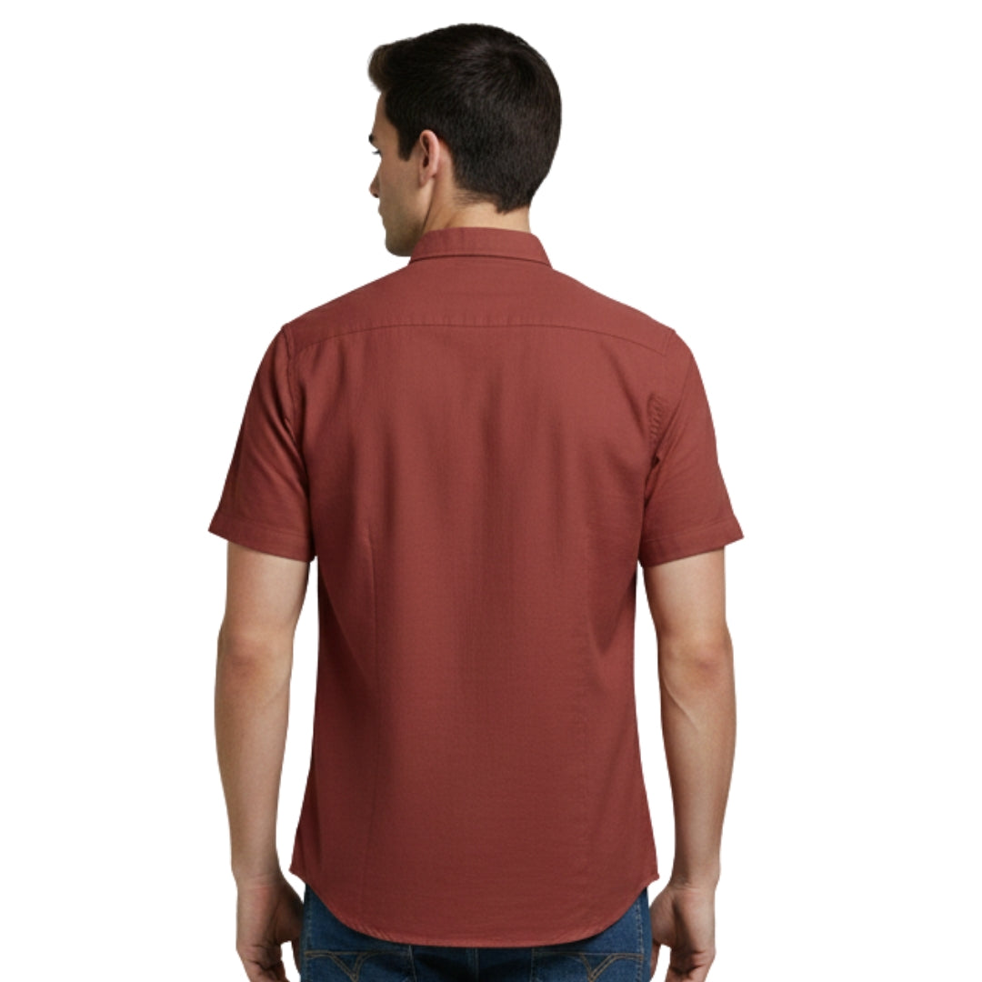 Camisa Manga Corta Rayon Spandex Tacto Suave