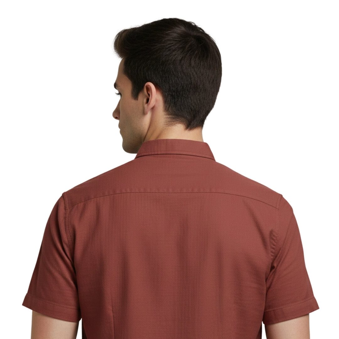 Camisa Manga Corta Rayon Spandex Tacto Suave