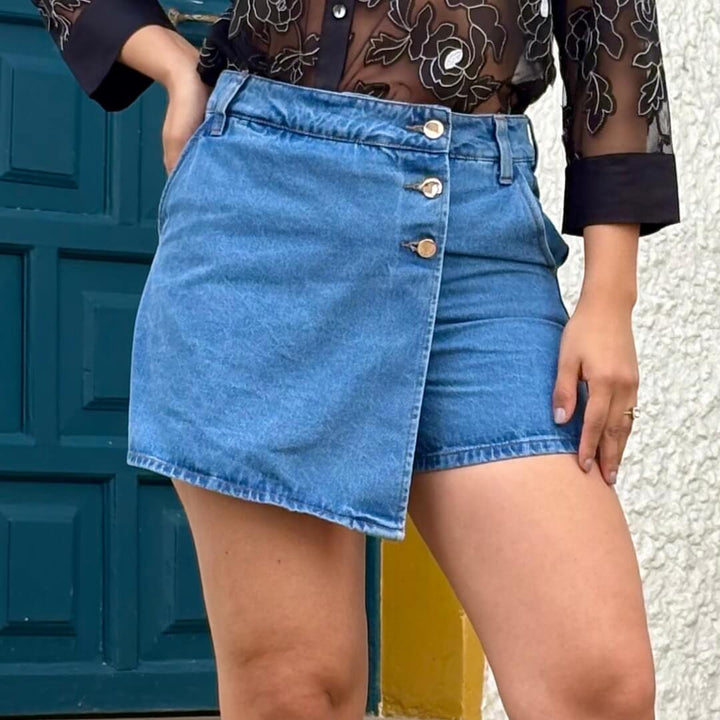 FALDA SHORT DENIM HIGHWAY