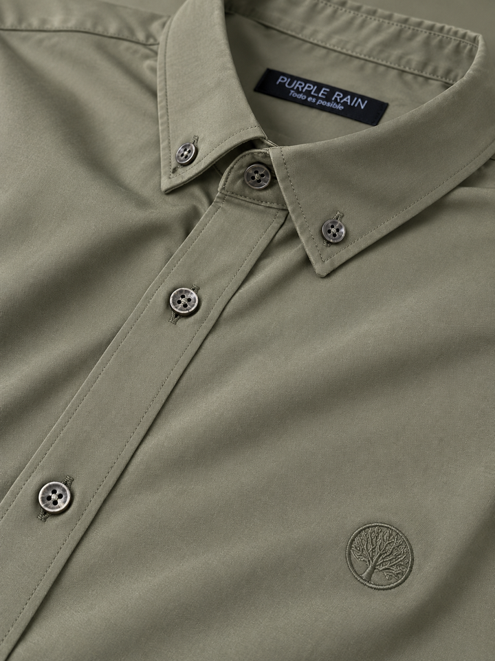Camisa Hombre Manga Corta Tela Fría Premium Stretch
