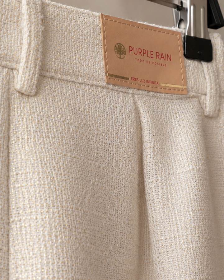 Falda Midi Texturizada Premium - Purple Rain
