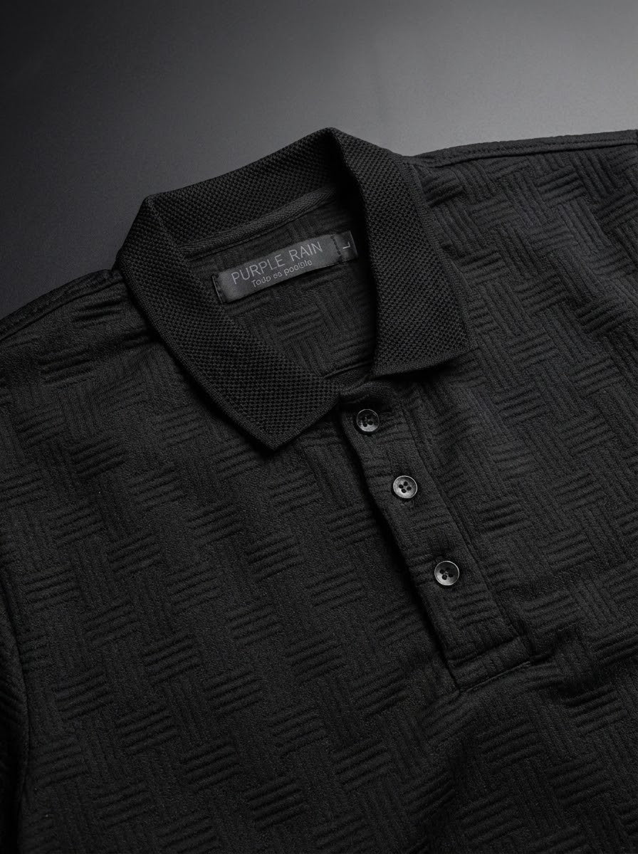 Polo Texturizada - Purple Rain