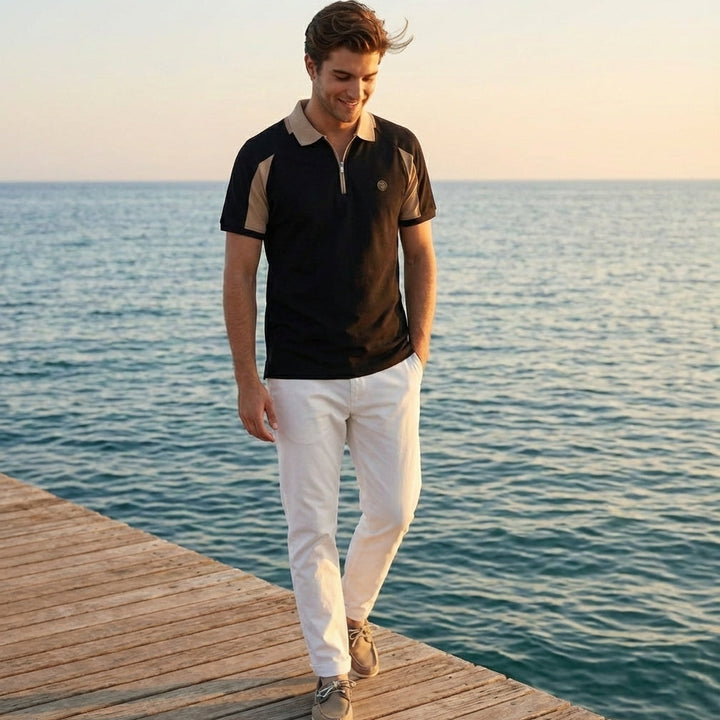 The "Sovereign" Piqué Polo - Purple Rain