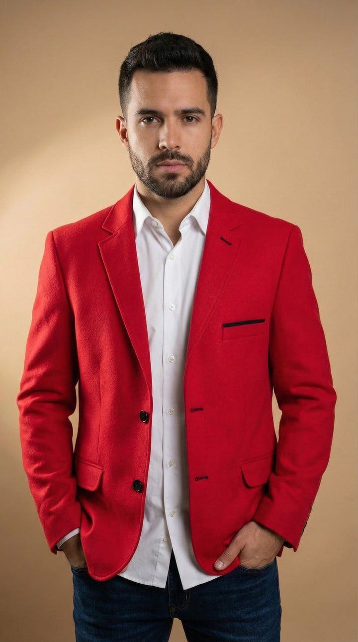 Blazer Rojo Grabado