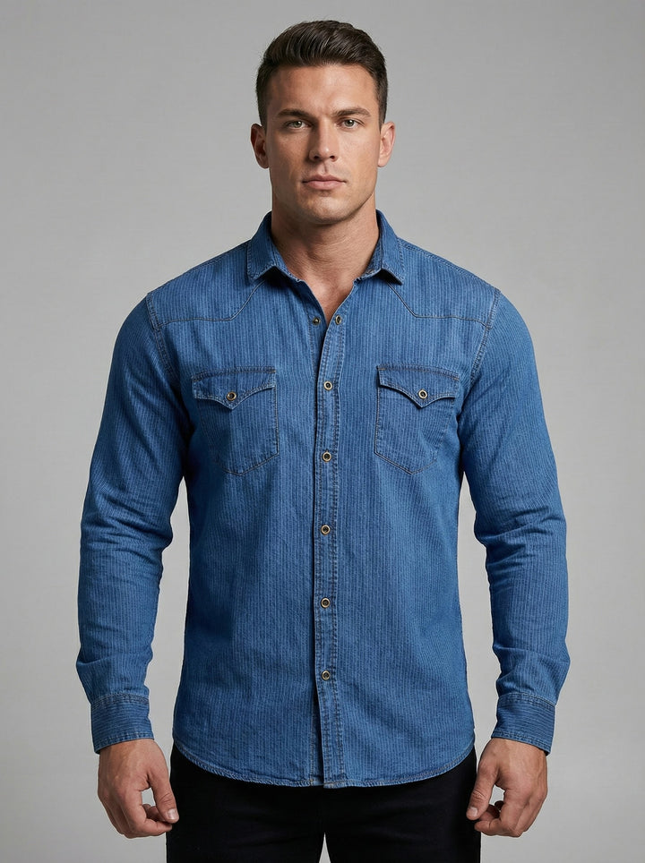 Camisa Denim Rayas