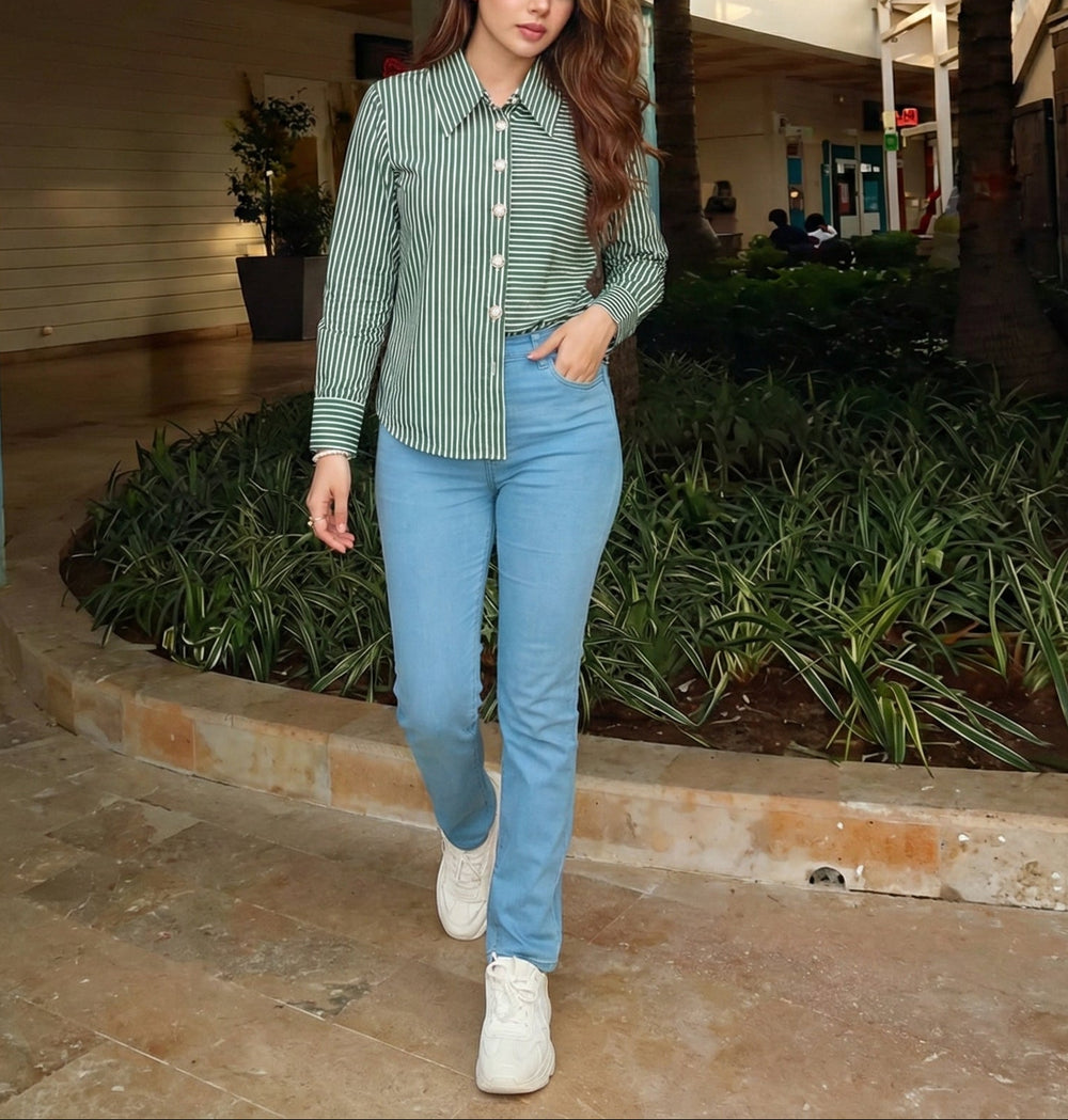 Camisa Oxford Royal - Purple Rain