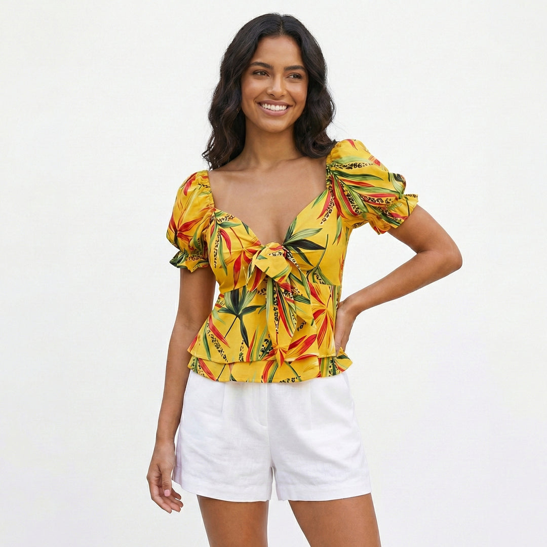 BLUSA FLORAL PRINT - Purple Rain