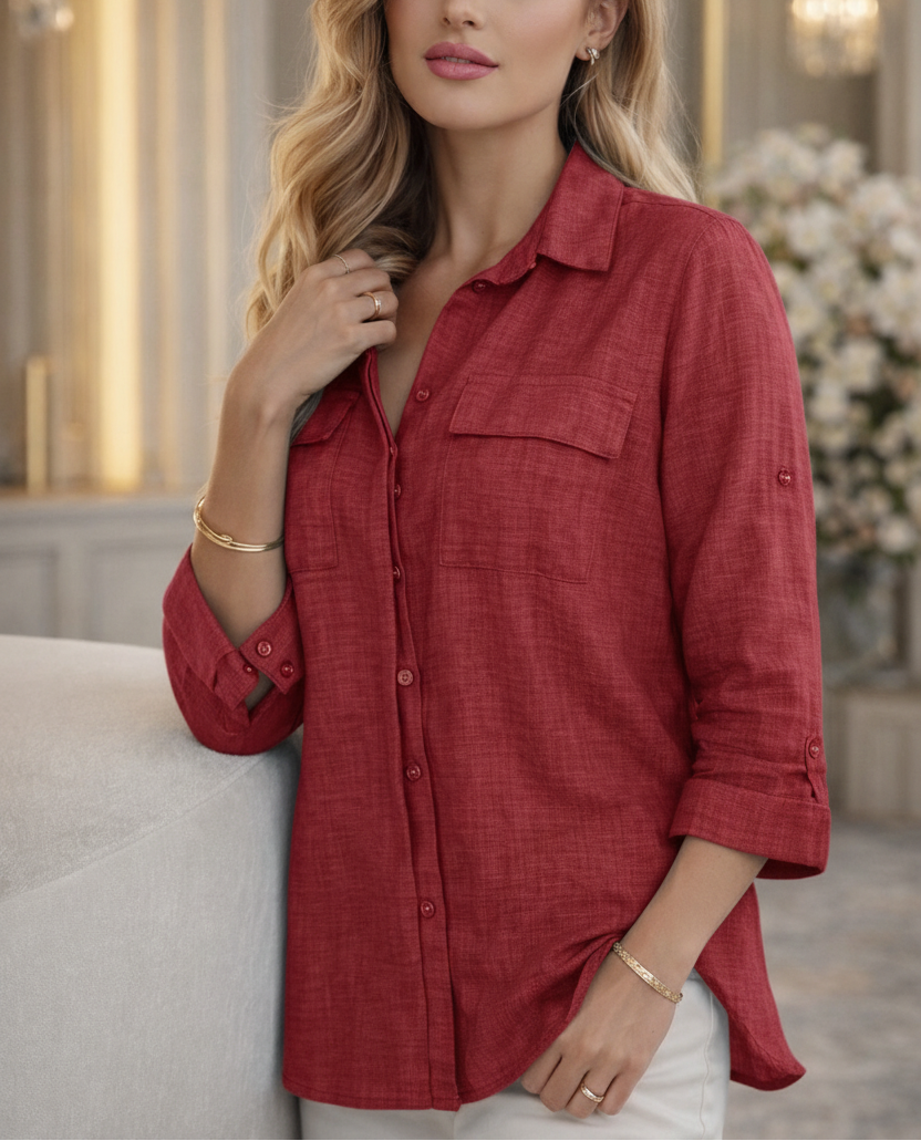 Blusa Lyon Soft-Linen - Purple Rain