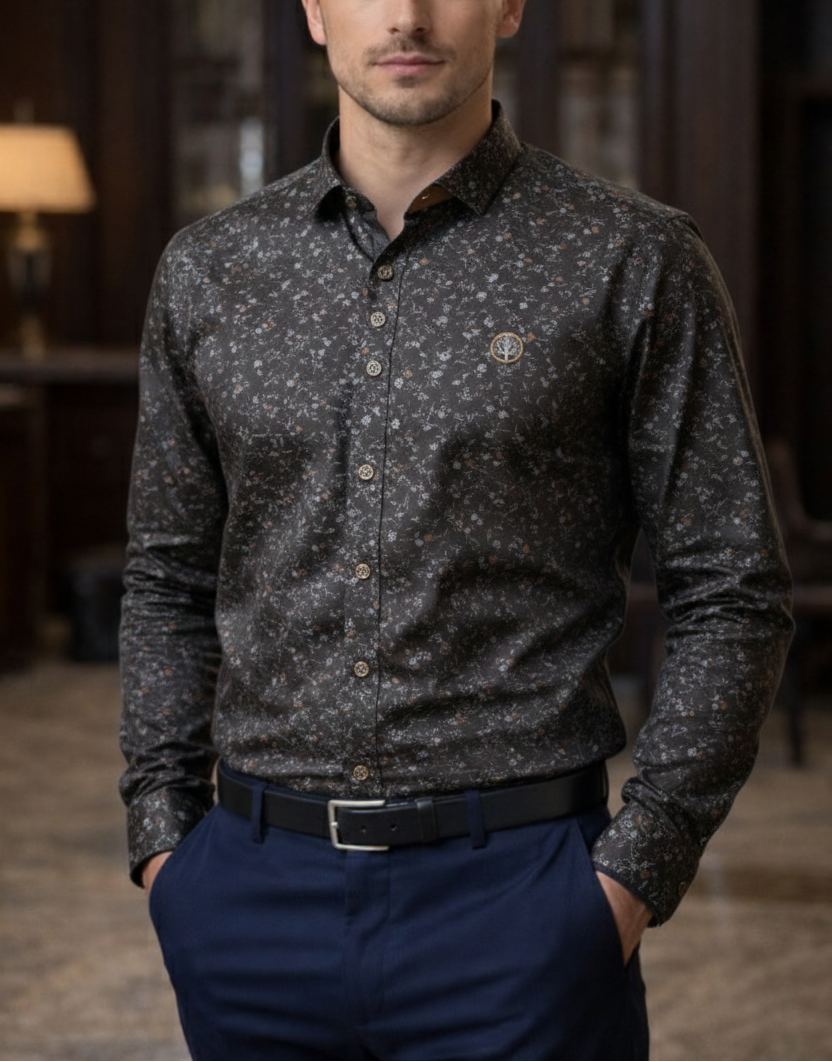 Camisa Artisan Slim Dot - Purple Rain