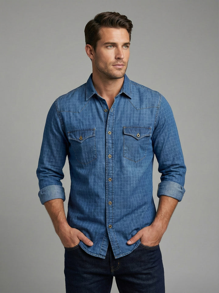 Camisa denim Texturizada